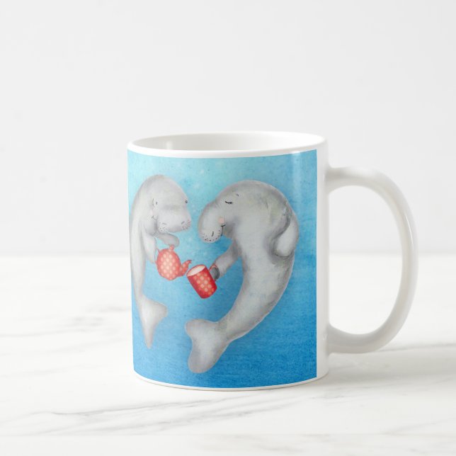 Mug Mignonne "manatea for two" thé boire lamanées muge (Droite)