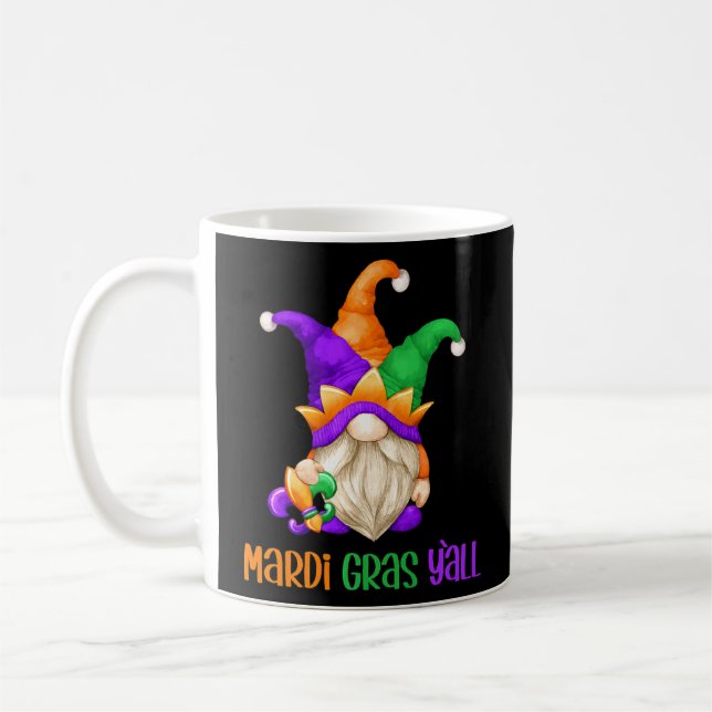 Mug Mignonne Mardi Gras Gnome Pour Enseignant Jaune Ma (Gauche)