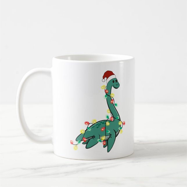 Mug Mignonne monstre de Lochness Noël (Gauche)