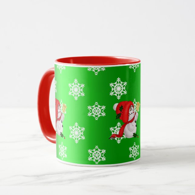 Mug Mignonne motte de neige de Noël (Devant gauche)