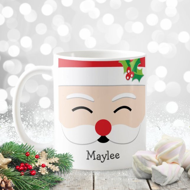 Mug Mignonne Noël Santa Claus Face Holiday (Créateur téléchargé)