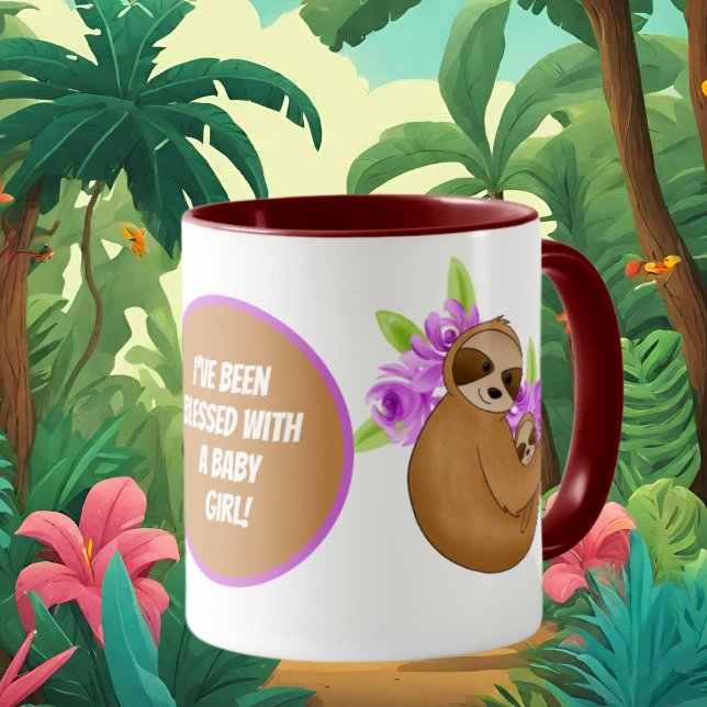 Mug Mignonne Nouveau bébé maman paresseux ajouter le m (Créateur téléchargé)