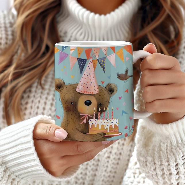 Mug Mignonne Ours Boug d'anniversaire, Cadeau d'annive (Créateur téléchargé)