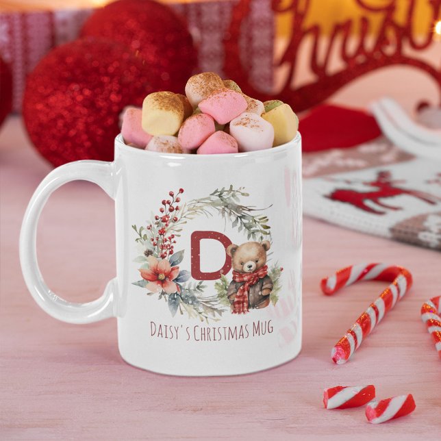 Mug Mignonne Ours En Teddy D'Hiver Nom Cadeau De Noël (Créateur téléchargé)