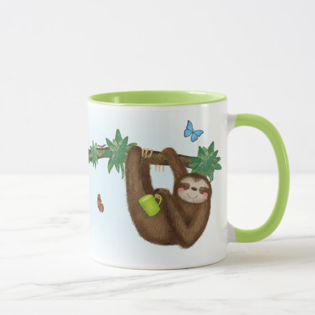 Mug Mignonne paresse 'réveillez-moi quand il est temps (Droite)
