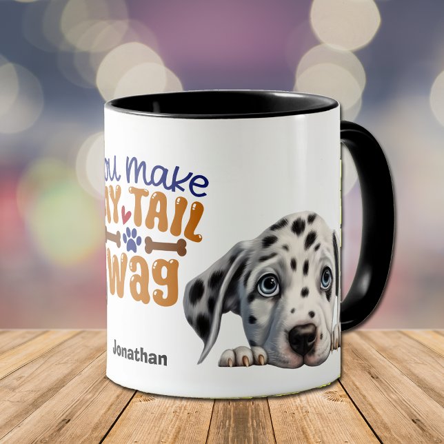 Mug Mignonne Peeking Chien Dalmatien Vous Faites Mon B (Créateur téléchargé)