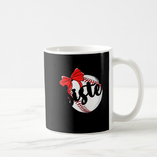 Mug Mignonne petite sœur de baseball plus grande fan a (Droite)