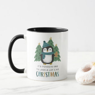 Mug Mignonne pingouin drôle de pingouin Noël