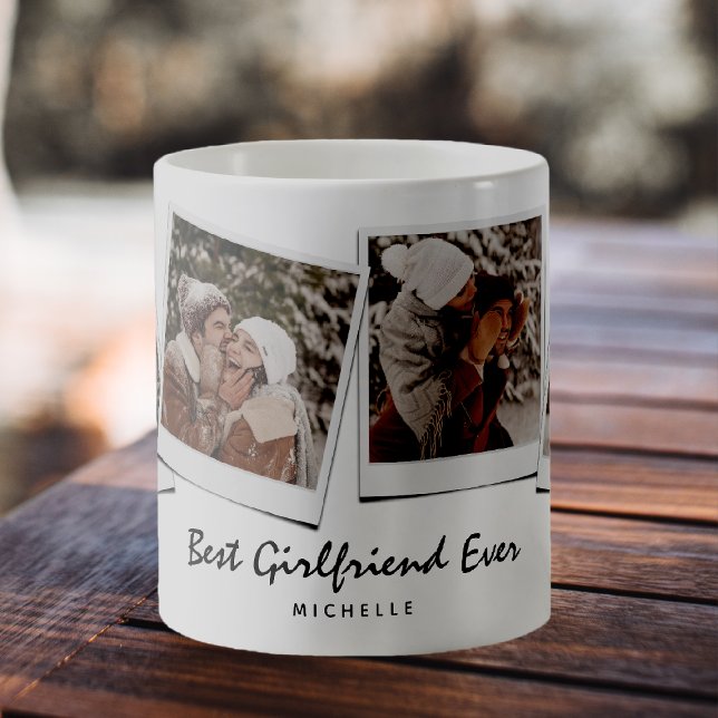 Mug Mignonne pour 4 photos Meilleure petite amie Ever (Créateur téléchargé)