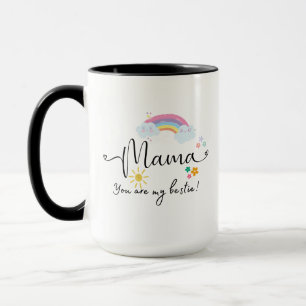 Mug Mignonne Rainbow Mama You Are My Bestie Mothers Da