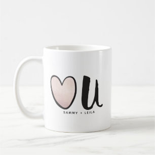 Mug Mignonne Rose Gold Heart Vous Saint Valentin