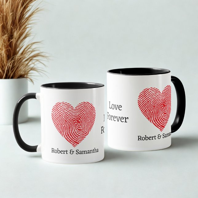 Mug Mignonne rouge amour empreinte coeur valentine (Créateur téléchargé)