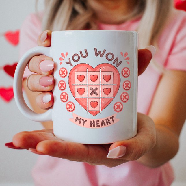 Mug Mignonne Saint Valentin Vous avez gagné mon coeur (Créateur téléchargé)