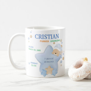 Mug Mignonne Sleeping Teddy Ours Bébé Garçon Birth Sta