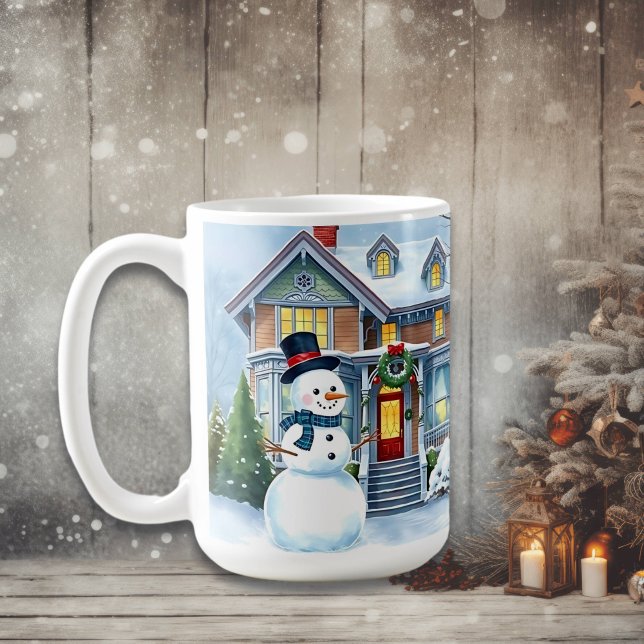 Mug Mignonne Snowman Whimsical dans le triage avant No (Créateur téléchargé)