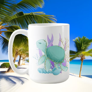 Mug mignonne tortue de mer ajouter monogramme
