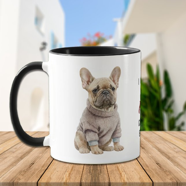 Mug Mignonne Travailler dur pour mon chien français (Créateur téléchargé)