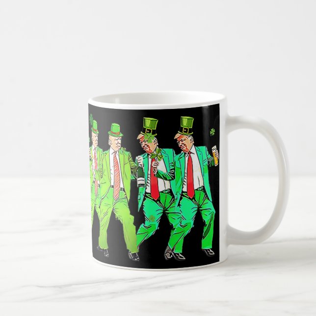 Mug Mignonne Trump Danse St Patricks Day Funny Trump P (Droite)