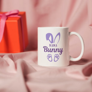 Mug Mignonne Violet Pâques Mama Lapin Oreilles lapin