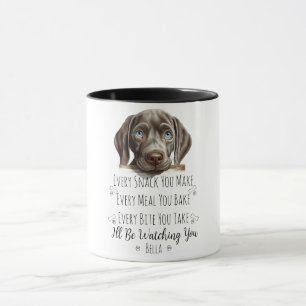 Mug Mignonne Weimaraner Chien drôle Personnalisé