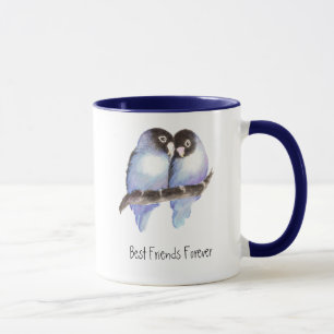 Mug Mignonnes Lovebirds, Meilleurs Amis Pour Toujours,