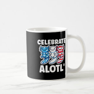 Mug Mignons Axolottes américains 4 juillet Rouge Blanc