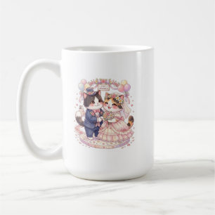 Mug Mignons Chats Mariés Mariage Aquarelle Café