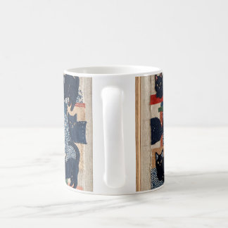 Mug Mignons chats noirs japonais patchwork