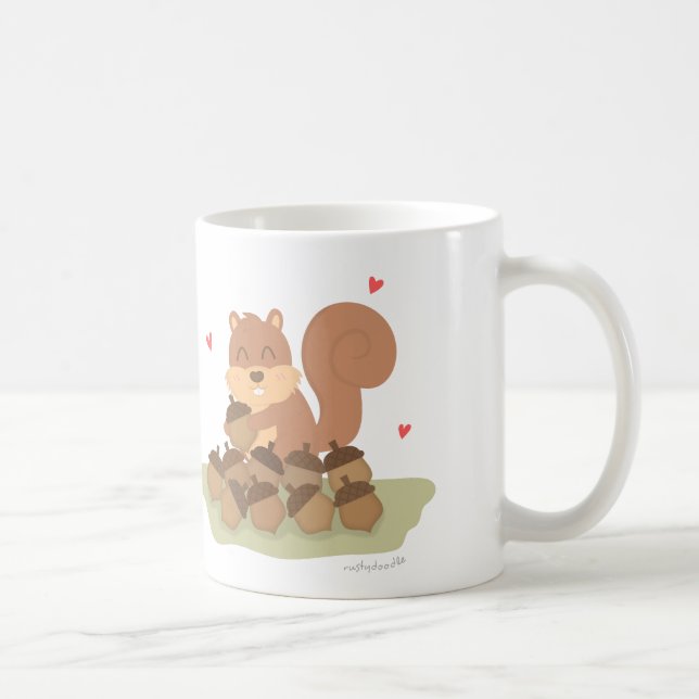 Mug Mignons écureuils à propos de toi Pun Humour d'amo (Droite)
