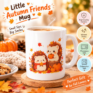 Mug Mignons hérissons d'automne – Animaux mignons de l