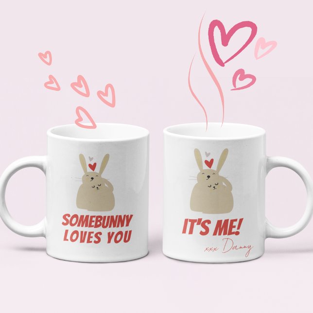 Mug Mignons Lapins Drôles Lapin Amour Calin (Créateur téléchargé)