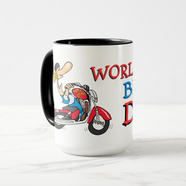 Mug Mignons Mondes colorés Meilleur Vélo Papa (Devant gauche)