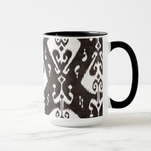 Mug Mignons motifs tribaux ikat noirs et blancs