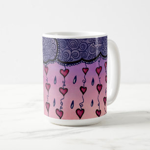 Mug Mignons nuages et coeurs art
