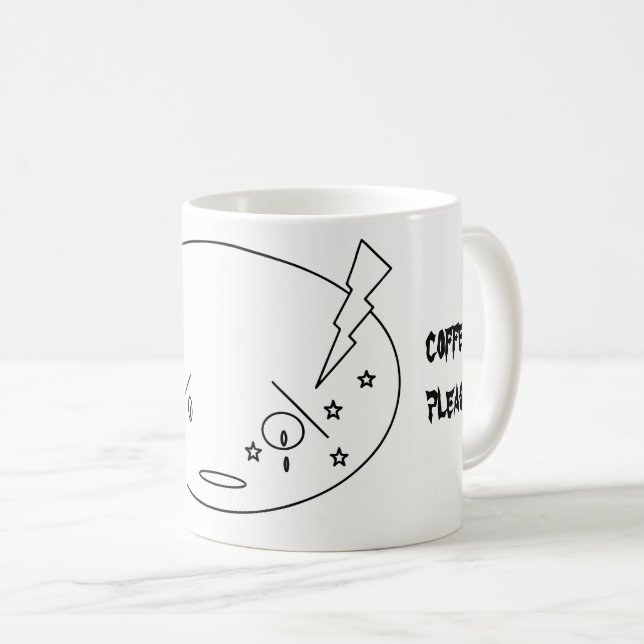 Mug Migraine Attaque face de Plein visage dans la doul (Devant droit)