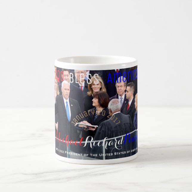 Mug Mike Pence 48e vice-président des États-Unis asser (Centre)