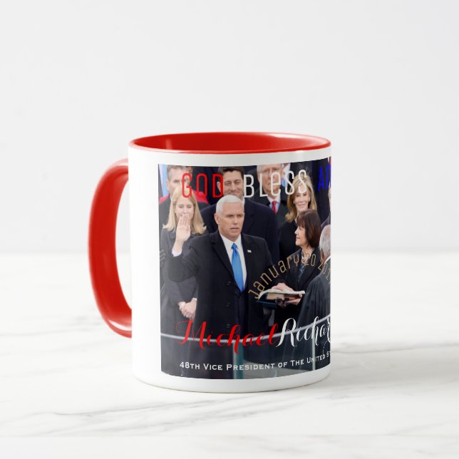 Mug Mike Pence 48e vice-président des États-Unis asser (Devant gauche)