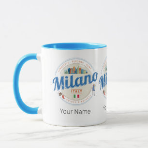 Mug Milan Skyline Italie Vintage Mode Lombardie