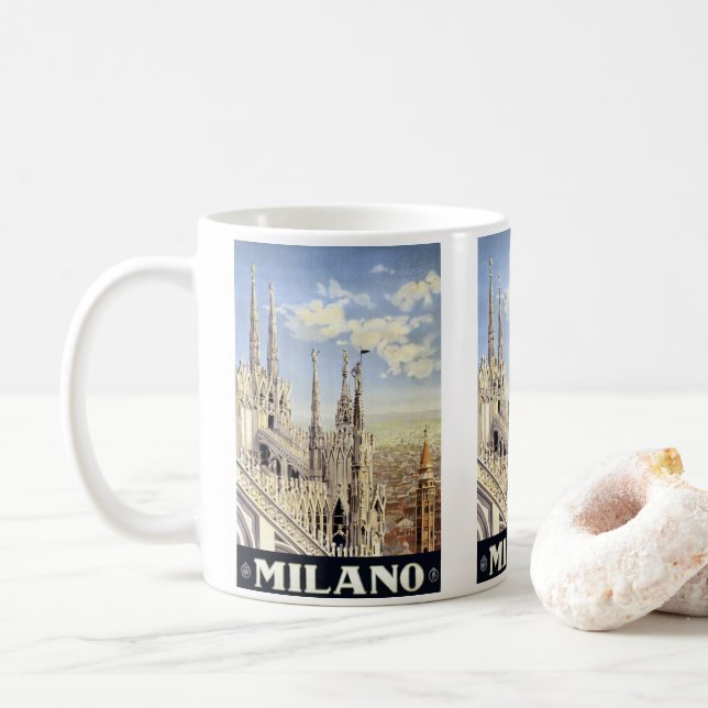 Mug Milano Italie Cathédrale Gothique Duomo Voyage Vin (Avec donut)