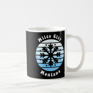 Mug Miles city montana flocon de neige Noël hiver