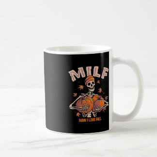 Mug MILF Man I Love Fall Funny Éffrayant Skeleton Citr