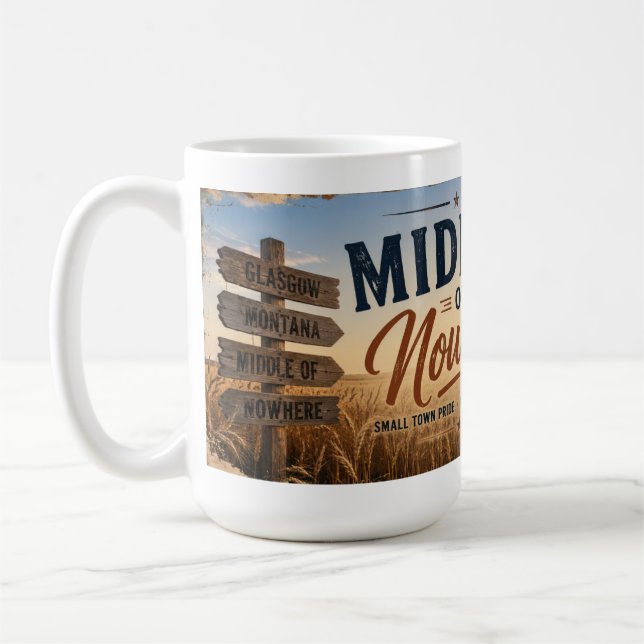 Mug Milieu de nulle part Glasgow Montana (Gauche)