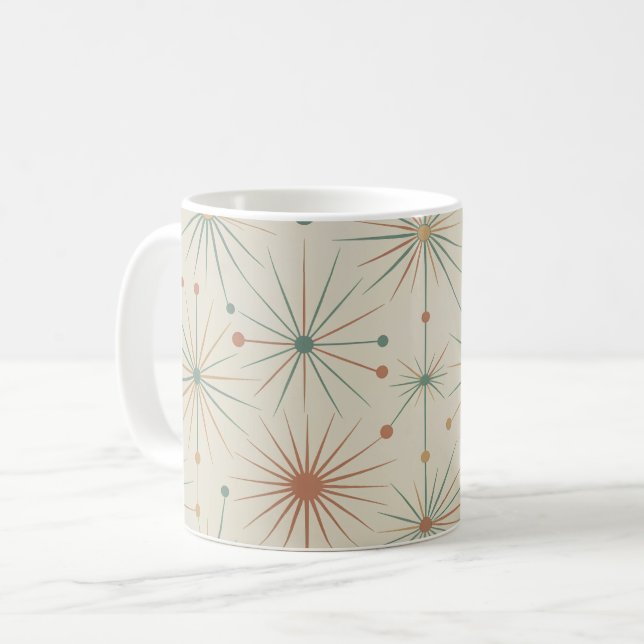 Mug Milieu de siècle  Étoile atomique Modern Retro (Devant gauche)