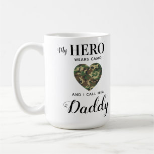 Mug Militaire Papa Mon Héros Porte Camo Fête des pères