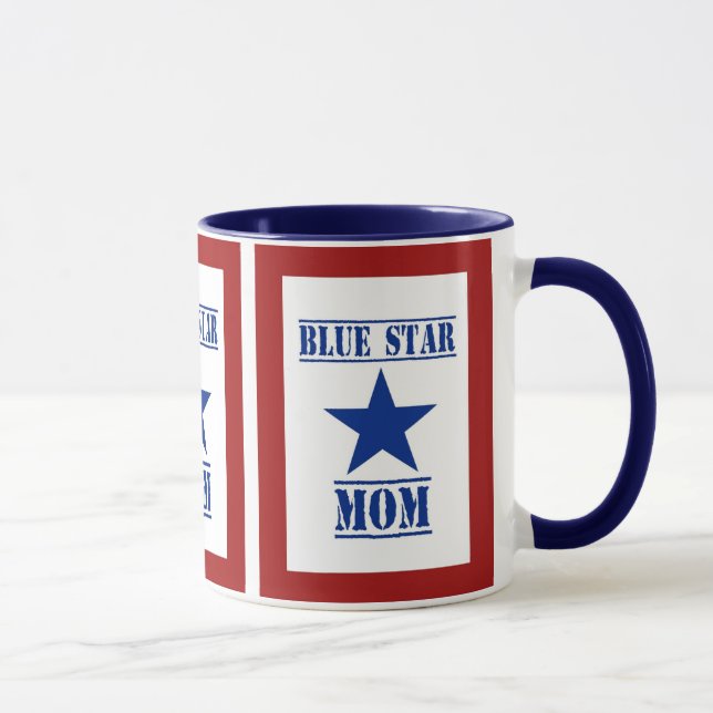 Mug Militaires de maman d'étoile bleue (Droite)