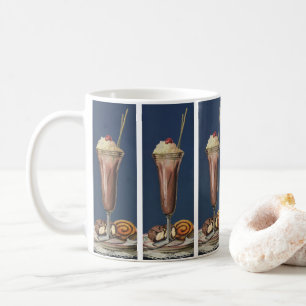 Mug Milkshake à la glace vintage, crème fouettée et ce