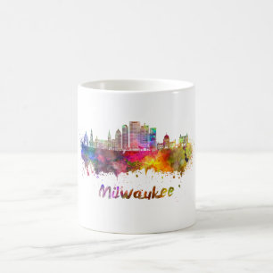 Mug Milwaukee V2 skyline in watercolor