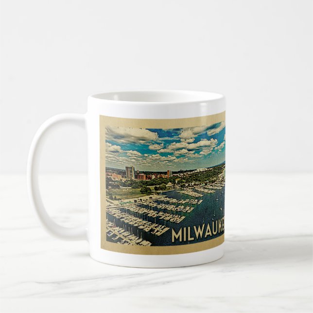Mug Milwaukee Wisconsin Vintage voyage de la boîte à c (Gauche)