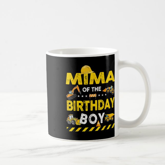 Mug Mima De L'Anniversaire Boy Construction Ouvrier Na (Droite)