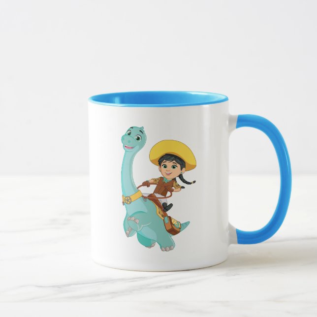 Mug Min & Clover | Joyeux Cowgirl & Brontosaurus Ride (Droite)